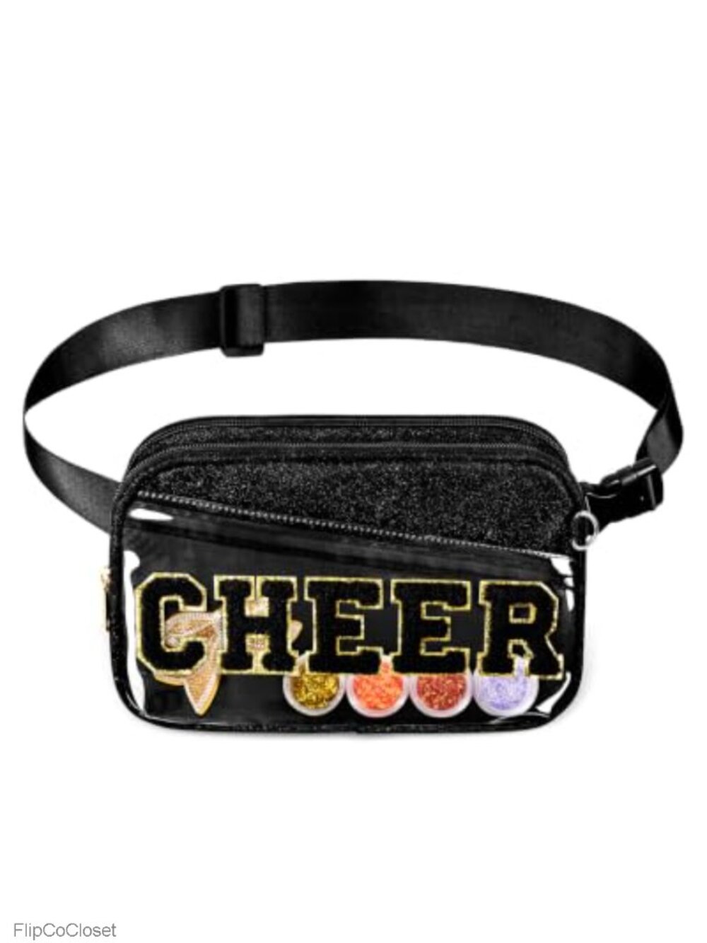 Glitter Cheer Bag Chenille Letter Belt Bag Fanny Pack Crossbody